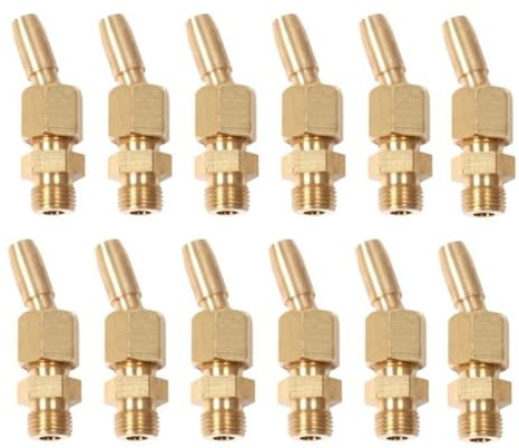 TOBEOME 12Pcs 1/8inch Brass Gushing Sprays Water Fountain Nozzles Universal Water Curtain Nozzle Landscape Fountain Decoration