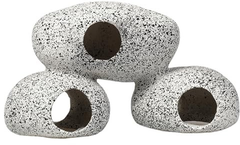 Csafyrt Aquarium Rock Cave 7x3x4 3 in 1 Aquarium-Versteck für aquatische Haustiere, um zu züchten, zu Spielen und zu ruhen, sichere ungiftige Taucherharz-Fischtankdekorationen
