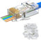 MOGOOD Connecteur RJ45 Pass Through, 10 Paquets Connecteur Ethernet Cat6, Connecteur LAN Cat6, Convient aux Câbles Ethernet UTP Solides ou Torsadés