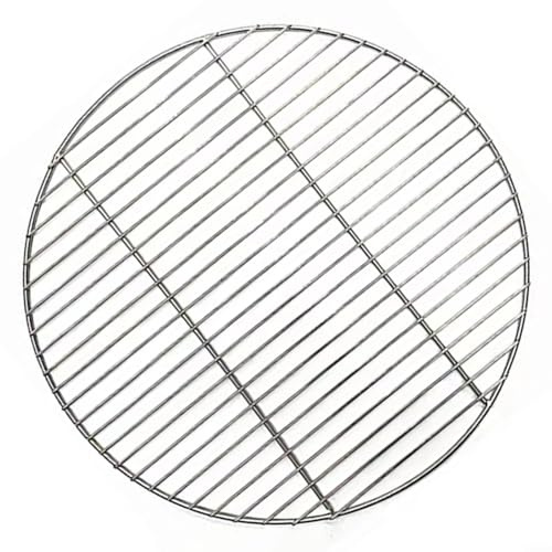 HOHOVYVY Grillrost Rund,Edelstahl Grillrost Rund 30cm/35cm/40cm BBQ Gitter Backtablett Für Camping Garten Picknick(40cm)