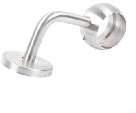 Edelstahl-Wandhalterung, Wandhalterung für Rundrohr, 90-Grad-Winkel, Handlauf-Hardware, poliertes Chrom-Finish, mit Schrauben (38 mm)
