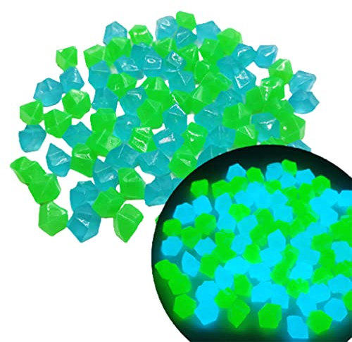 Pierres décoratives de jardin - Galets phosphorescents pour allées, poissons d'aquarium pour décoration de gravier lumineux - Décoration de jardin - Décoration sombre - Pierres phosphorescentes