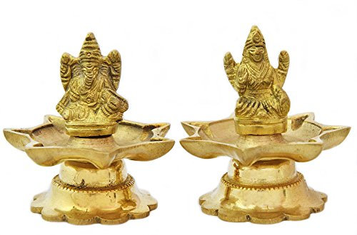 Exotic India Ganesha Lakshmi (Paar Lampe) – Messing Statue