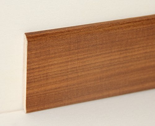 Hobby Holz – Sockelleisten beschichtet aus Afrormosia lackiert natur mm. 75 x 10 x 2400 (Preis für ML. 4, 80)