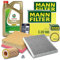 MANN-FILTER Inspektionspaket Filterset 1x Ölfilter, 1x Luftfilter, 1x Innenraumfilter, 1x Motoröl 5W-30 C3 EDGE FLUID TITANIUM 5 l, 1x Ölablassschraube mit Dichtung Kompatibel mit OPEL CORSA D (S07)