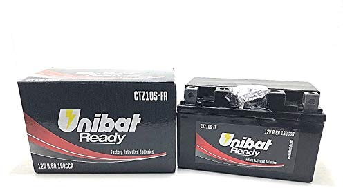 Batteria Moto Pronta all'Uso UNIBAT READY CTZ10S-FA FZ8 CBR 600 RR CBR 500 RIVALE