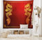 ABAKUHAUS Drachen Wandteppich, historische Creature aus Weiches Mikrofaser Stoff Waschbar ohne Verblassen Digitaldruck, 150 x 110 cm, Orange Gelb