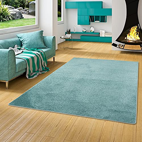 Snapstyle Hochflor Velours Teppich Luna Mintgrün in 24 Größen