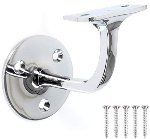 Chrome Handrail Bracket 63mm Wall Mounted Bannister Support
