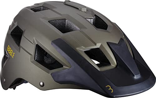 BBB Cycling Unisex-Adult Fahrradhelm Nanga MTB Damen und Herren Großen Visier KameraHalterung Matt Olivgrün M (54-58 cm) BHE-54