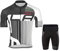 Jinlin Herren-Radtrikot-Set Fahrrad-Trägerhose 3D-gepolstertes Kurzarm-Outfit-Set Schnelltrocknend für MTB-Rennräder