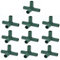 10 Stück Steckverbinder Rohrverbinder Verbindungsstücke, PVC Eckverbinder, für Gewächshäuser Rahmen Regale (4 Wege - 11mm)