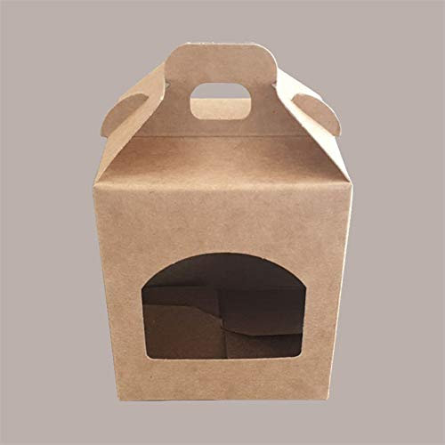 Lucgel Astuccio Porta Vasetti Carta Avana 90x90H100mm, 20 Pz per Confezione Regalo