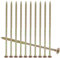SENENQU 100PCS M6 x 150mm Long Wood Screws, Flat Modified Truss Head Wood Screws, Galvanized Steel Self Tapping Screws, Multipurpose Pozi Screws - Countersunk Head | Zinc Yellow