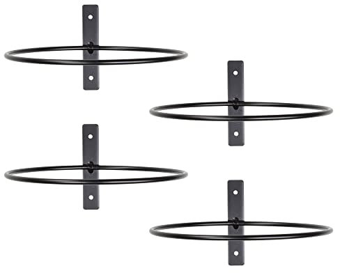 Darware Metal Wall Planter Rings (8-Inch, 4-Pack); Wall Mounted Holders for Plant and Flower Pots