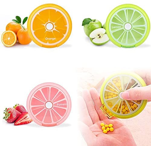 Medikamenten-Box Tablettenbox für 7 Tag 4 Stück Pillenbox Rund Medikament Box Pillendose für 7 Tage Pillen Tabletten Dose Medikamentendose Wochendosierer Pillen Dose Wochendosierer zur Aufbewahrung