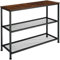 TecTake® Console Meuble Bristol 100 x 30 x 81 cm, Style Industriel linéaire Cadre en Acier Robuste, Console Entree Meuble d'Entrée Couloir Salon Bureau, Décoration Maison, Couleur Bois Foncé