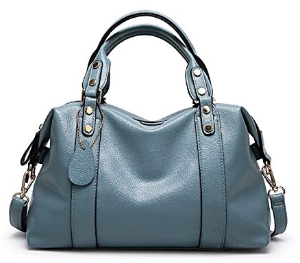 PORRASSO Elegante Borse a Mano Donna Borse a Spalla Borsa a Tracolla Impermeabile Borsetta in Pelle PU per Lavoro Viaggio Incontri Blu