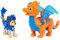 PAW PATROL, Rescue Knights Chase und Dragon Draco Actionfiguren-Set, Spielzeug geeignet für Kinder ab 3 Jahren