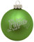 Deitert Weihnachtskugel Bester Papa der Welt, Ø 8cm, Christbaumkugel aus Glas (glänzend), Individueller Weihnachtsbaumschmuck als Geschenkidee, Hellgrün