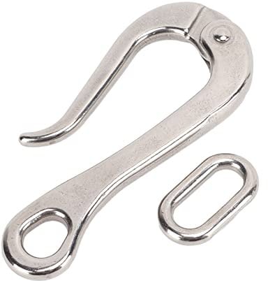 Astibym Gancio a Sgancio Rapido Pelican Grillo per Barche a Vela, Gancio per Yacht in Acciaio Inossidabile e Occhiello con Collegamento a Sgancio Rapido Gancio per Yacht Hardware per Barche Marine