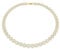 Swarovski Una Angelic Tennis Halskette, Rundschliff, Weiß, Goldlegierungsschicht
