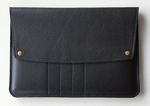 Chalk Factory Leather Sleeve, Protective Case for Lenovo Duet Chromebook Laptop #FLP : Black