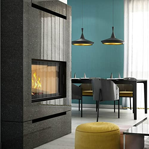 KRATKI Nadia holzbefeuerter Kamineinsatz Lufteinlass BImSchV 2 konform Stahl fi 200 mm Staubauslass Linksseitig 12 kW Thermischer Wirkungsgrad 80% 121,1x83,4 cm