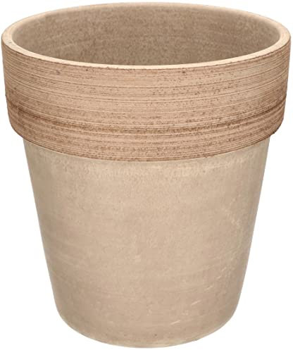 KOTARBAU® Maceta de Terracota con Borde Acanalado, 23 cm para Interiores y Exteriores, Tiesto para Plantas, Arcilla, Barro, Maceta para balcón o jardín, Cerámica sin esmaltar, Resistente a heladas
