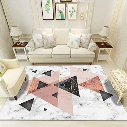 AU-OZNER Tapis de Salle de Bain Grande Taille Tapis Rose pâle, Tapis de grimpante de Haute qualité Respirant et confortabletapis Machine à Laver,Rose pâle,160x200cm