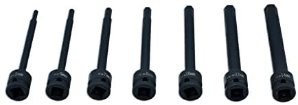Laser 8580 Extra Long Impact Hex Bit Set 1/2 D 7pc