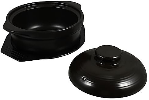 Happyyami Chinese Hot Pot Ceramic Pot Lid Base Tray Heat Collecting Hotel Saucepan