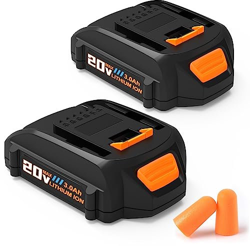 rebicacate 2 Packs 20v Lithium Replacement Battery for Worx 20V Battery PowerShare for WA3520 WA3525 WA3575 WG151s WG155s WG251s WG255s WG540s WG545s WG890 WG891