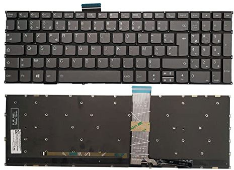 AKGIFT Clavier d'ordinateur Portable Compatible avec Lenovo Ideapad 5 15IIL05 5 15ARE05 5 15ITL05 15ALC05 Disposition française Rétro - éclairage