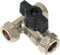 hep® 15mm Large Bore Tee Isolation Valve Chrome Plated Full Flow with Thumb Turn Lever 1/4 Trun