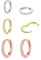 HUABOLA CALYN 3 Paar Creolen Silber 925, Silber Gold Rosegold Creolen Klein Ohrringe Set für Damen Herren Mädchen in 8/10/12mm, Hypoallergen Ohrringe Vergoldete Set mit AAA Zirkonia Schmuck