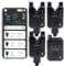 RIPPTON BITEKEEPER PRO Wiederaufladbarer intelligenter Bissanzeiger mit Empfänger, 3 + 1 Set, Bluetooth-App-Verbindung, kabellos, LED-sensibler Alarm, Angelbissanzeiger für Karpfenangeln bei