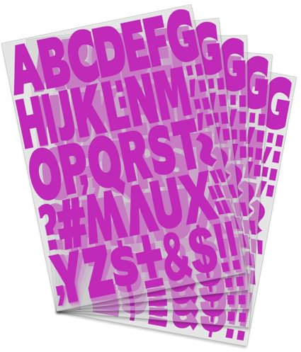 2 Inch Iron On Letters Heat Transfer Letters, Alphabets for Sport Jerseys T Shirts Team Name Clothes Slogan Printing DIY Crafts Decoration (10 Color Optional) (5 Sheets Purple)