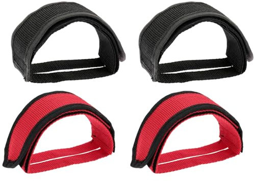 4 Stück Pedalriemen Fahrrad, Pedal-Zehenriemen für Fahrräder, Band für Fixed Gear Bike, Zehenclips Riemen, Anti-Rutsch Pedal Zeh Clip Riemen Passt Die Velo/Mountainbike/VTC/BMX/Fahrrad