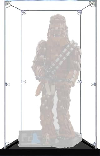 Acryl Display Box kompatibel mit LG 75371 Chewbacca-Figurenmodell, Staubdichte Vitrine für Modelle Sammlerstücke (Nur Vitrine, Ohne Modell Set) 25x25x50cm 2MM