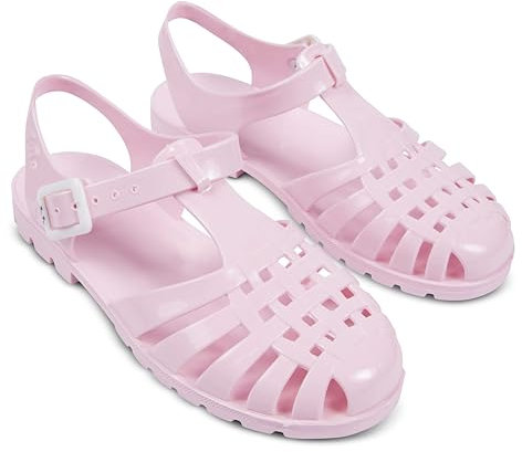 JUJU Factory Warehouse Gelee-Schuhe für Damen | bunte modische wasserdichte Sommersandalen, rose, 40 EU