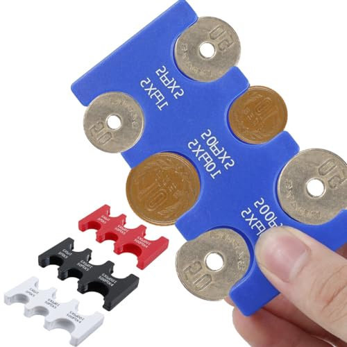 Lot de 4 porte-pièces Yen - Portable - Japonais - Avec 6 compartiments - Économie d'espace - Organisateur et rangement réutilisables pour le shopping (4 pièces)