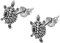 Soul-Cats echt 925 Silber Schildkröte Ohrstecker