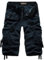 Leichte Cargo-Shorts für Herren, Übergröße, kurze Hose mit Taschen, elastische Taille, Shorts, Outdoor, bequeme Workout-Shorts, dunkelblau, 6XL
