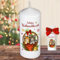 Weihnachtskerze Stumpenkerze –Schöne Weihnachtszeit Katzen - Kerze in Geschenkverpackung mit Schleife zu Weihnachten | moderne Motive auf Tattoofolie Schiebefolie