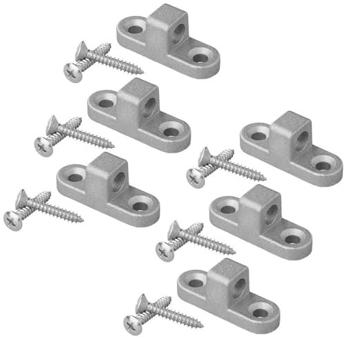 6pcs Caravan Clamp for Awning Pole Fixing Heavy Duty Eyelet Brackets with Screws for Motorhome Van T4 T5 Wall Eyelets Camping Accessories