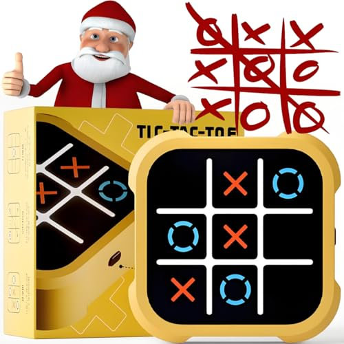 BLOOOK Tic Tac Toe Bolt Game,Noughts and Crosses Game,XOXO Game,3-in-1 Handheld Puzzle Game Console, Portable Travel Games for Educational and Memory Growth