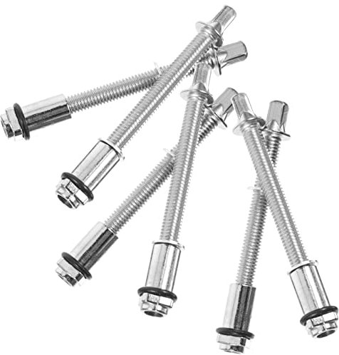 ibasenice 6stücke Teiliges Trommel Spannschrauben Set Mit Gummiringen Rostfreie Tension Rods Für Schlagzeug Reparatur Passend Für Snare Bass Drum Und Drum Set Hardware Zubehör