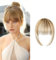 FFWTPY Haarschmuck Bangs Clip Remy Echthaar Fringe mit Schläfen One Piece Haarteil Extensions Natürliche Bang with Tempel Haarteile Haarverlängerung für Frauen