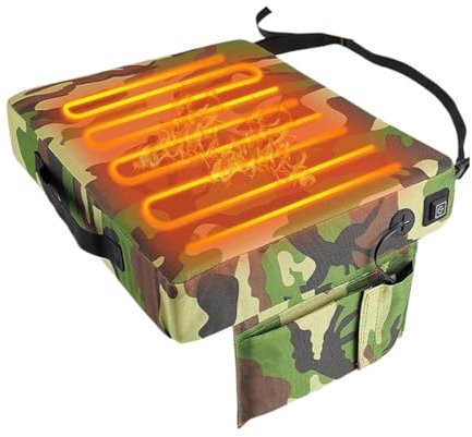 ycezw Beheiztes Sitzkissen Outdoor - Stadionsitze - Camouflage Beheiztes Kissen Tragbar Für Angeln Konzert Bleicher Camping Angeln